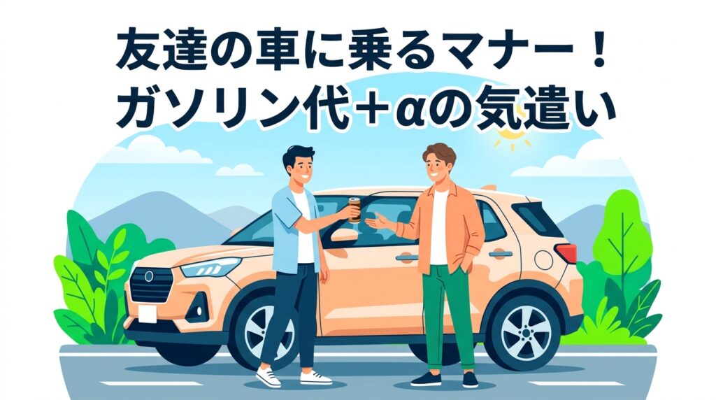 友達の車に乗る時の割り勘マナー！30代パパがガソリン代＋αを払う理由