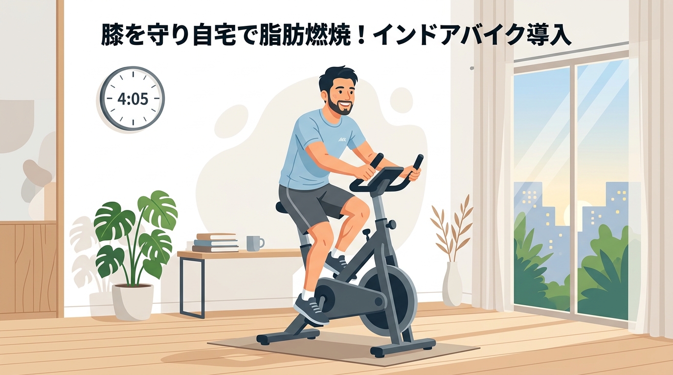 膝を守り自宅で脂肪燃焼!30代パパがインドアバイクを導入した理由