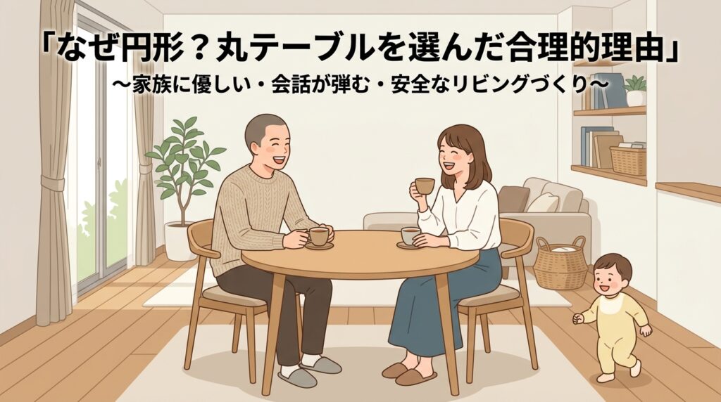 なぜ四角ではなく円形？ダイニングに丸テーブルを選んだ合理的理由