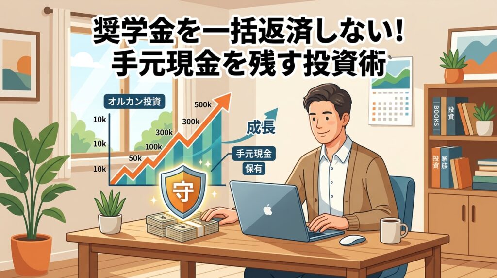 奨学金を一括返済しない合理的理由！30代パパが手元現金を残す投資術