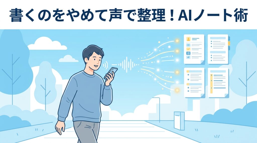 書く習慣が続かない人へ！音声入力×AIで思考を爆速整理するノート術